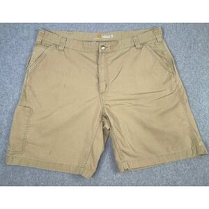 Carhartt‎ Shorts Men's 42 Beige Canvas Work Cargo Carpenter Utility Relaxed Fit